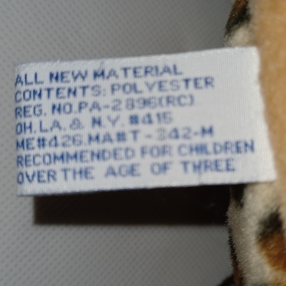 BJ Toy Company Brown Leopard Print Dinosaur Plush Stuffed Dinosaur - Picture 9 of 10